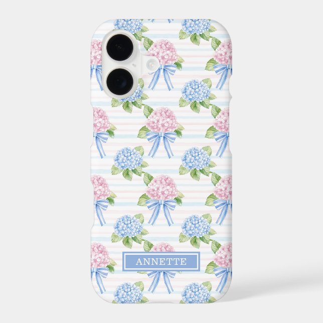 Blue and Pink Hydrangeas Striped (Back)