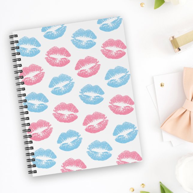 Blue and Pink Lips Pattern, Lipstick, Kiss Planner (Creator Uploaded)