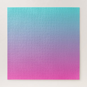 Blue and pink mermaid ombre jigsaw puzzle