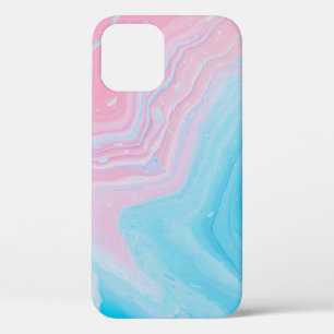 BLUE AND PINK PAINTING iPhone 12 CASE