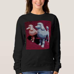 Blue And Pink Poodles 3d Sweatshirt