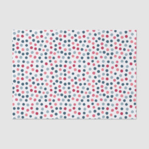 Blue and pink shades polka dots tissue paper