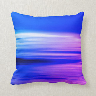 Blue and Pink Sunset Beach Cushion
