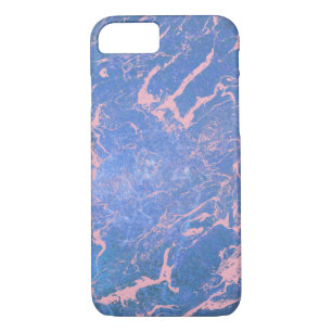 blue and pink swirl marble pattern iPhone 8/7 case