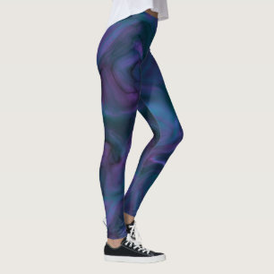 Blue and Purple Abstract Leggings