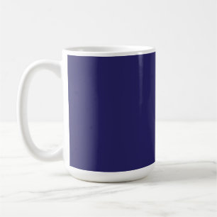 Blue and purple abstract shapes blend together in coffee mug