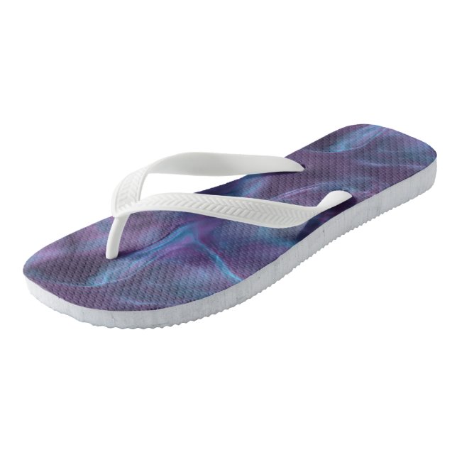 Blue and Purple Abstract Thongs (Angled)