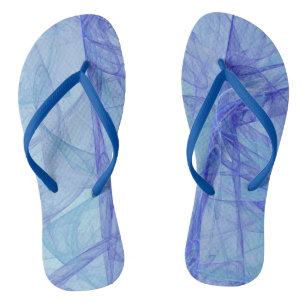 blue and purple abstract thongs
