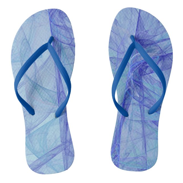 blue and purple abstract thongs (Footbed)