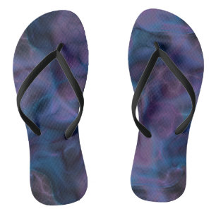 Blue and Purple Abstract Thongs