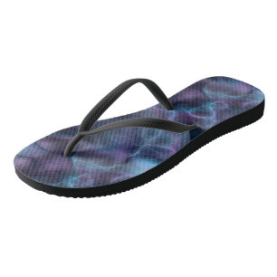 Blue and Purple Abstract Thongs