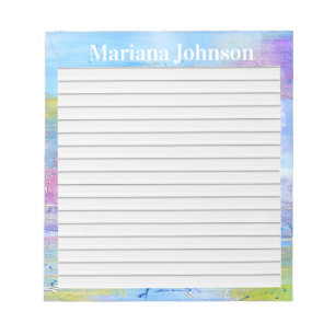 blue and purple abstracted background with lines notepad