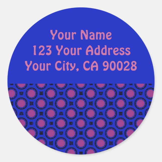 Blue and Purple address labels (Front)