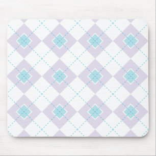 Blue and Purple Argyle Mouse Pad