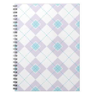 Blue and Purple Argyle Notebook