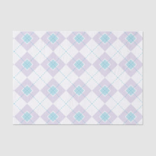Blue and Purple Argyle Tissue Paper