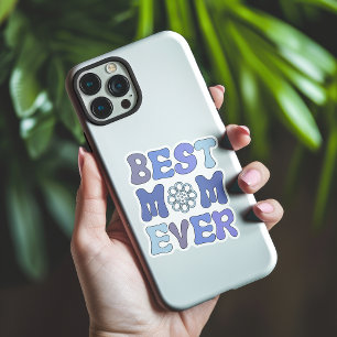 Blue and Purple Best Mum Ever Vinyl Sticker