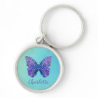 Blue and Purple Butterfly Name Monogram