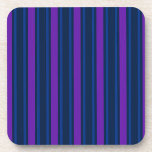 Blue and purple candy stripes coaster