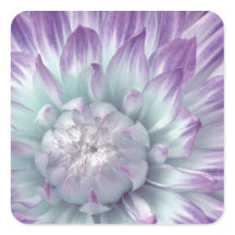 Blue and Purple Dahlia - Wedding Envelope Seal