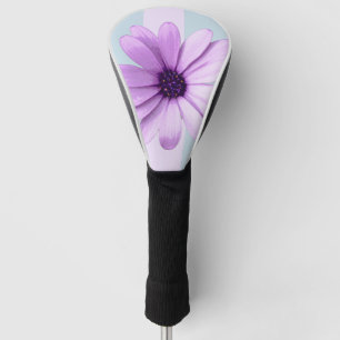 Blue and Purple Daisy Pattern Golf Head Cover