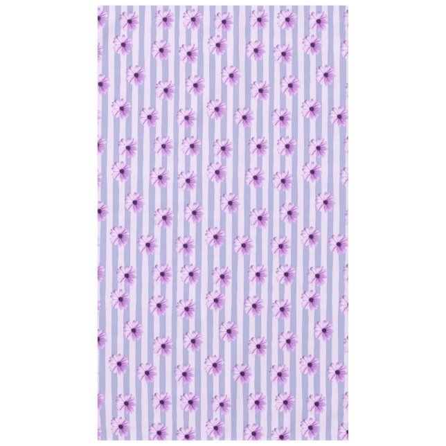 Blue and Purple Daisy Pattern Tablecloth (Front)