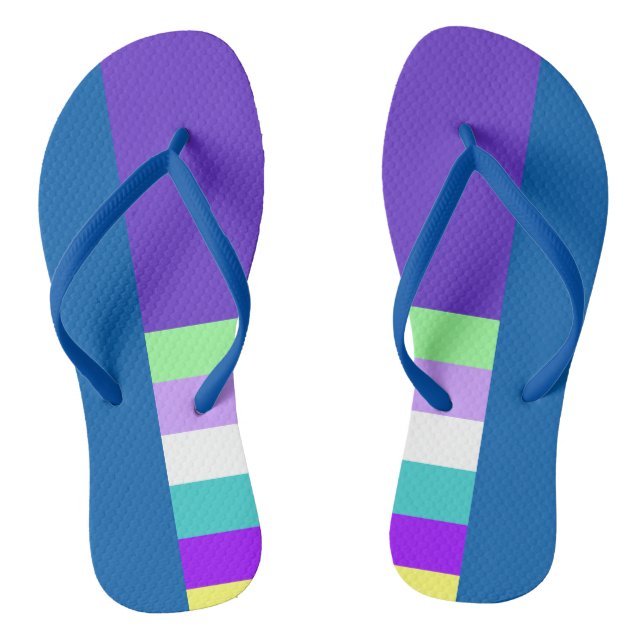 Blue and Purple Design Sandals (Footbed)