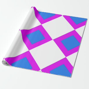 Blue and purple diamond pattern wrapping paper