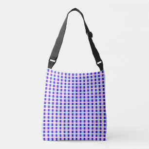 Blue and purple electric retro crossbody bag