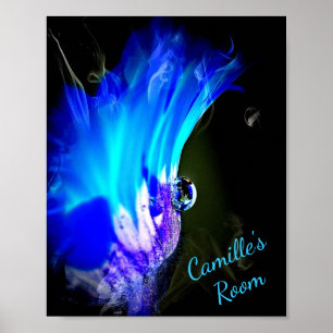 Blue and Purple Flower Poster