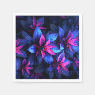 Blue and Purple Flowers  Napkin