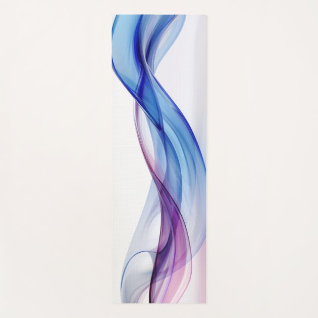 Blue and purple flowing forms yoga mat (Front)
