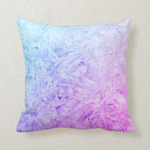 Blue and purple frost design cushion