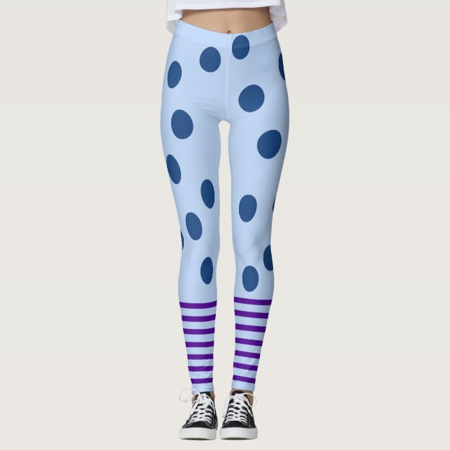 Blue and Purple Fun Leggings (Front)