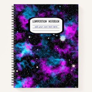 Blue and Purple Galaxy Composition Notebook