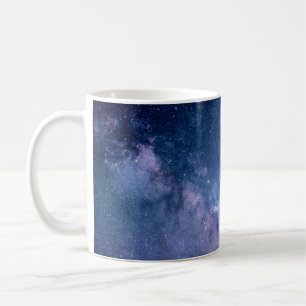 Blue and purple galaxy digital coffee mug