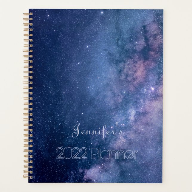 Blue and Purple Galaxy Planner (Front)