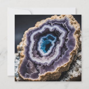 Blue and Purple Geode Invitation