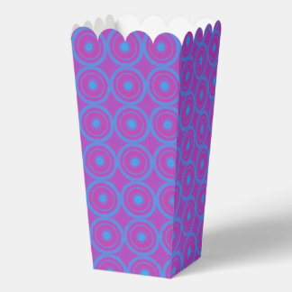 Blue and Purple Geometric Print Popcorn Favour Box