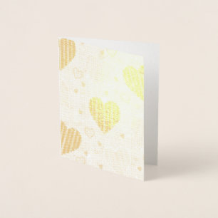 Blue and Purple Hearts Foil Card