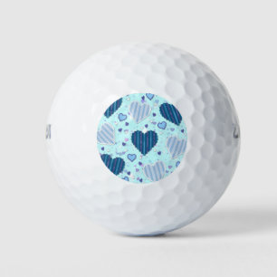 Blue and Purple Hearts Golf Balls