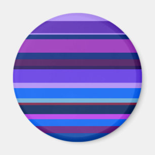 Blue and purple horizontal stripes magnet