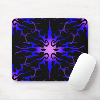 Blue and Purple Hot Rod Flames Mouse Pad