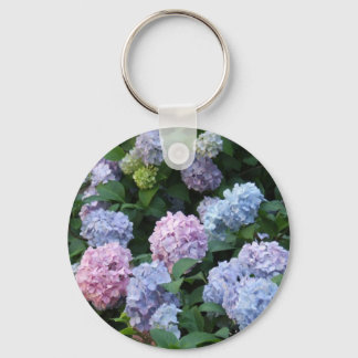 Blue and Purple Hydrangea Key Ring