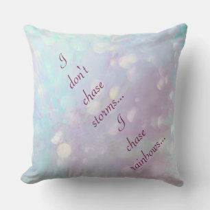 Blue and purple inspirational design cushion