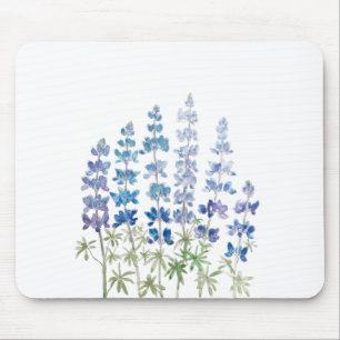 blue and purple lupin flowers mouse pad