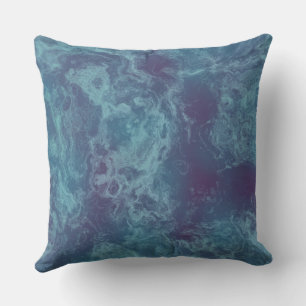 Blue and Purple Marble abstract Cushion