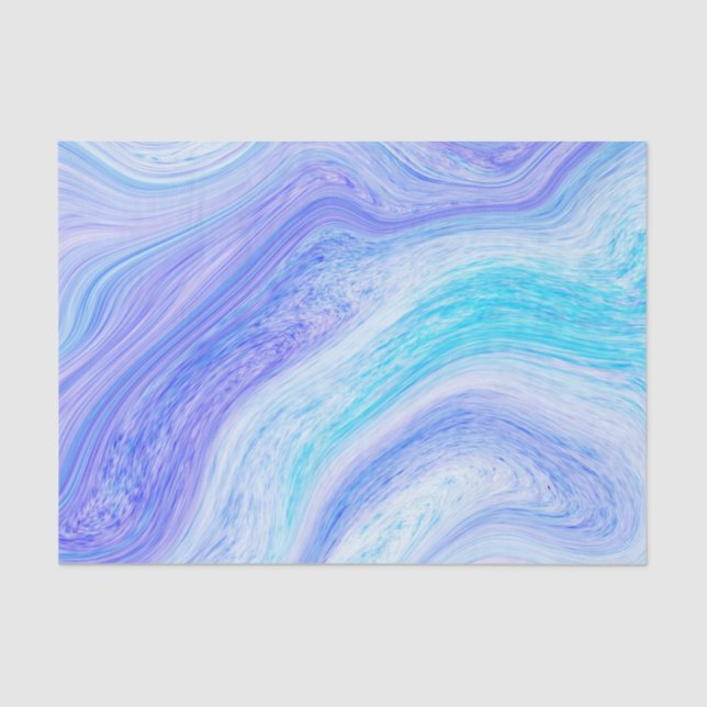 Blue and Purple Marble Tissue Paper (Front)