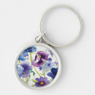 Blue and Purple Mixed Garden Key Ring