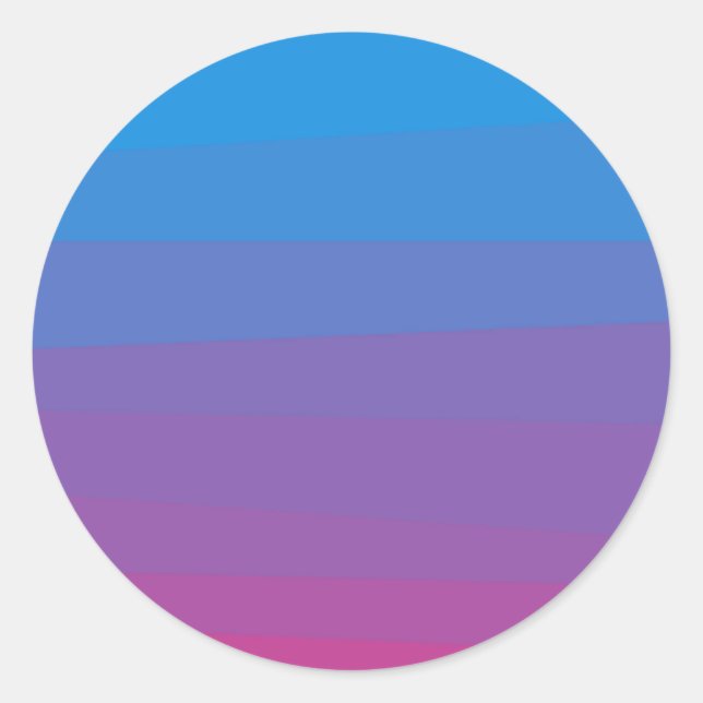 Blue and purple ombre colours gradient Sticker (Front)